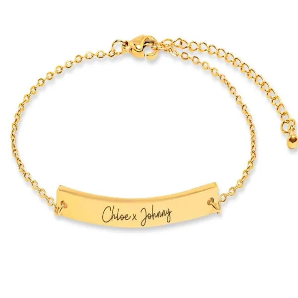 Engraved Bar Bracelet