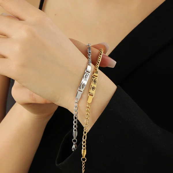 Personalized Eye Bracelets for Couples – Engraved Gift - Image 2