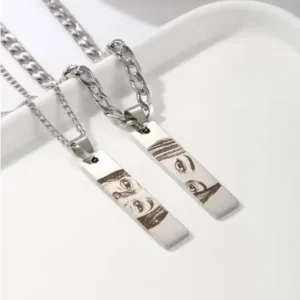 Printed Eye Necklace for Couples