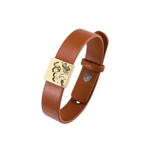 personalized Photo Leather Bracelet