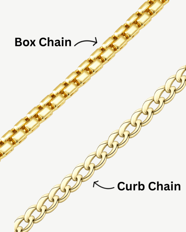 Box chain and curb chain