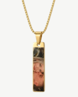 Custom color eye necklace gold from real eyes