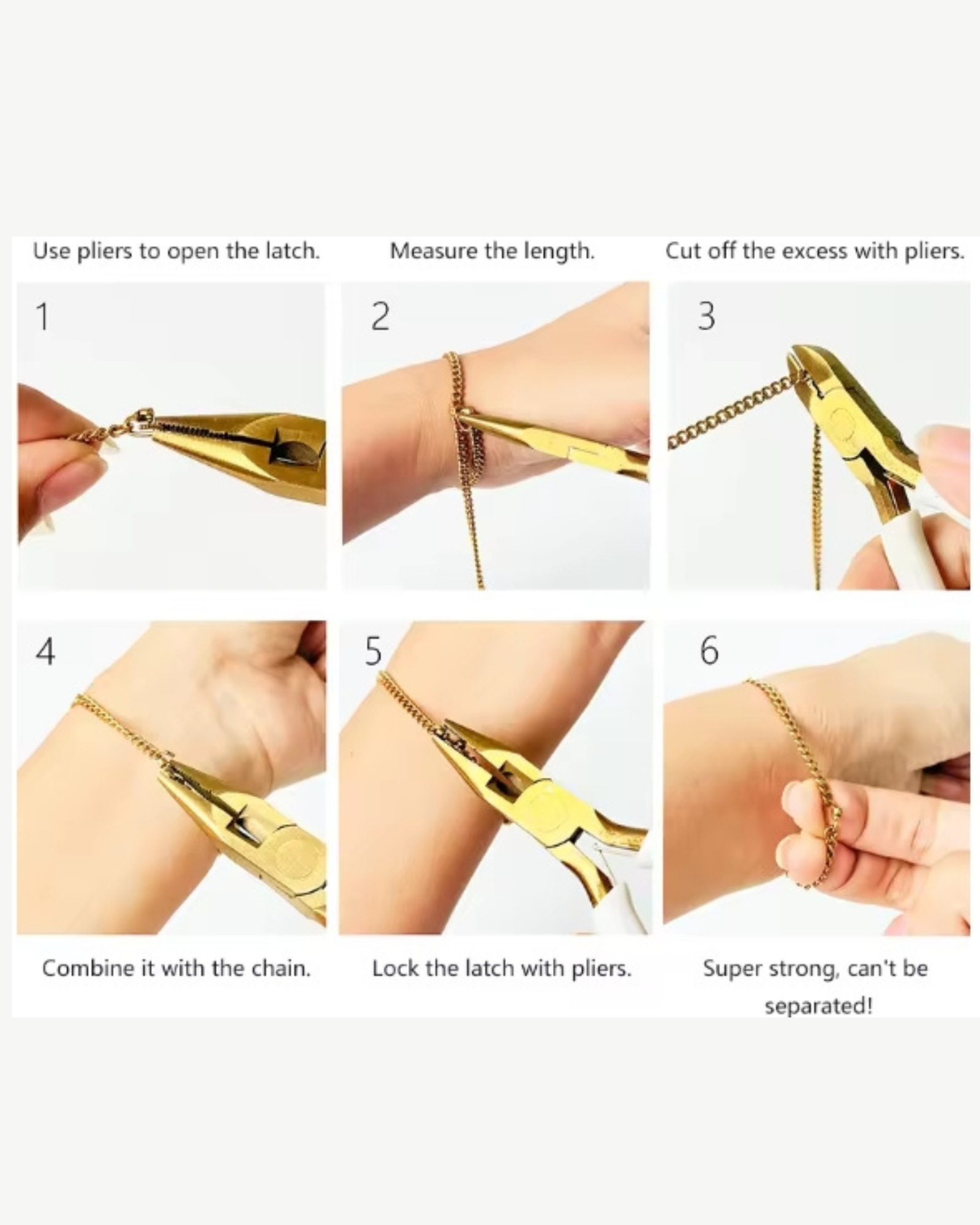DIY Permanent Bracelet Kit for Couples instructions