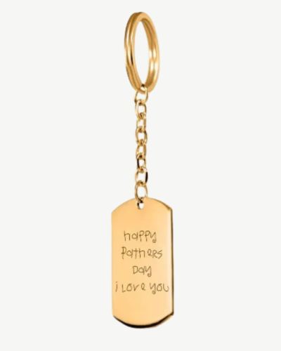 Handwritten Message Tag Keychain best gift for fatherday