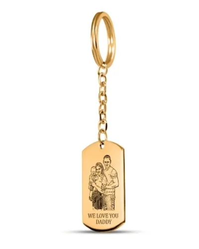 Family Portrait Tag Keychain