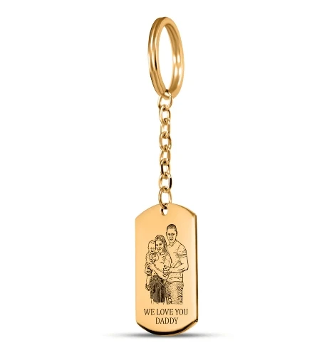 Family Portrait Tag Keychain
