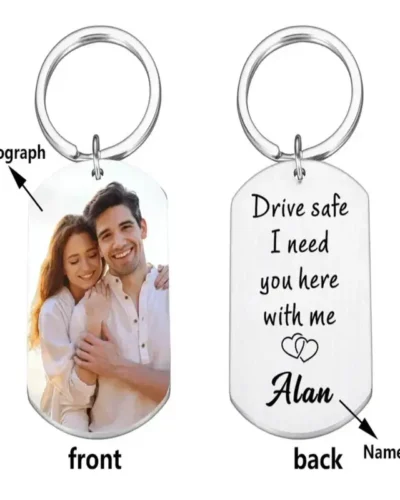 picture keychain with message