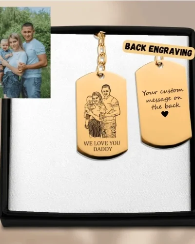 Family Portrait Tag Keychain