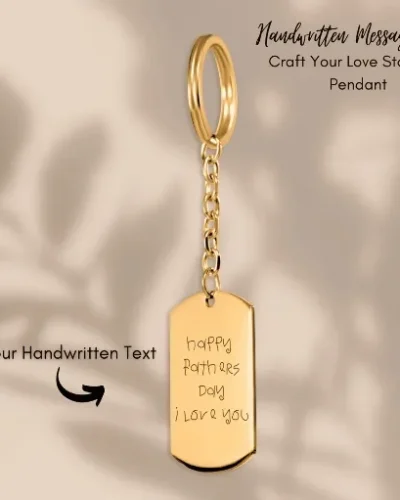 Handwritten Message Tag Keychain