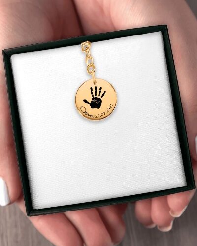 Actual Handprint Coin Keychains