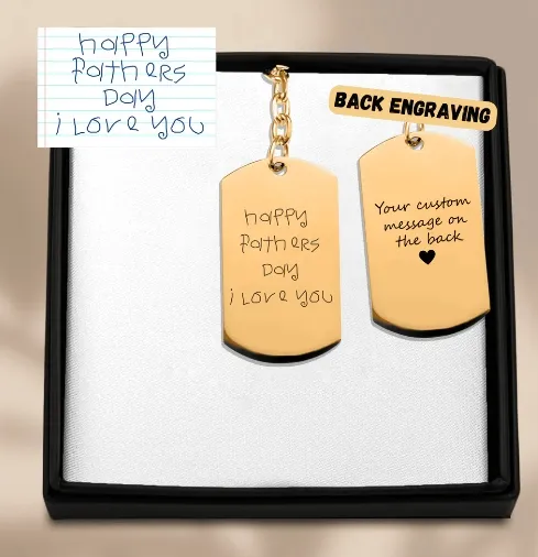 Handwritten Message Tag Keychain