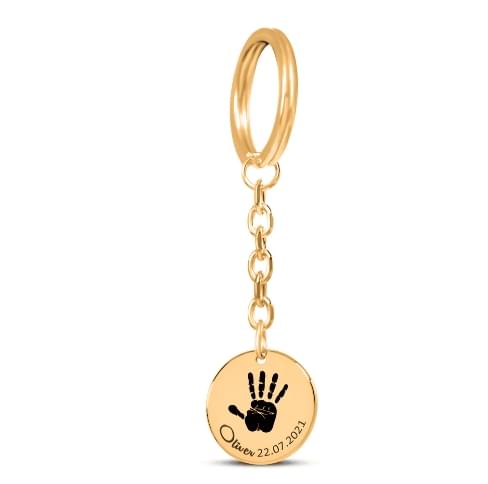 Actual Handprint Coin Keychains