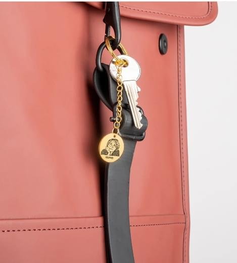 Custom Human Portrait Keychain gold