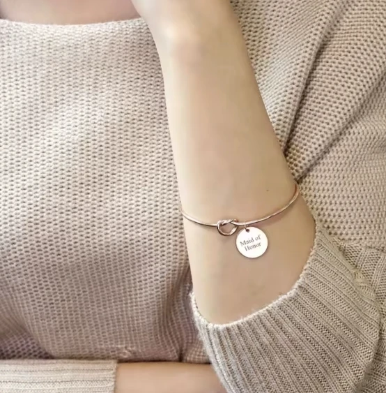 Personalized Handwriting Knot Bracelet on modal