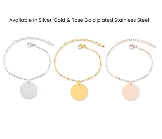custom engraved bracelets for mom with gold, silver and rose gold