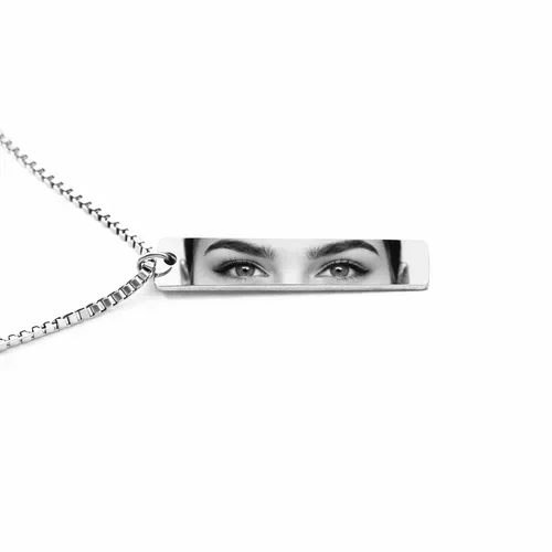 Personalized Eye Photo Necklace made from a real photo, custom keepsake jewelry
